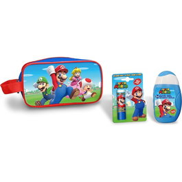 Lorenay Set Super Mario con Neceser, Gel de Ducha y Bálsamo Labial
