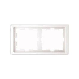 Merten D-Life Rahmen Interruptor 2 Módulos Lotosweiß Blanco, MEG4020-6535