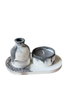 Aberto Design Vela 11ST de Concreto para Decoración de Hogar, Gris y Blanco