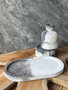 Aberto Design Vela 11ST de Concreto para Decoración de Hogar, Gris y Blanco