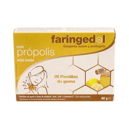 FARINGEDOL Pastillas De Goma Sabor Limon Miel 20 Unidades