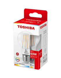Toshiba Bombilla LED Filamento A60 7W E27 2700K - Luz Cálida