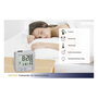 TFA Reloj despertador digital controlado por radio plata/blanco
