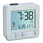 TFA Reloj despertador digital controlado por radio plata/blanco