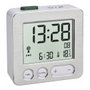 TFA 60.2545.54 Reloj despertador digital con radio control, Plata/Blanco