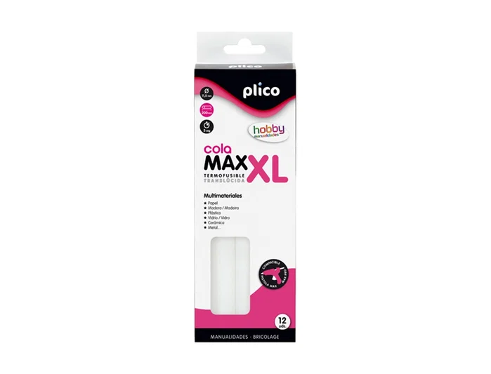 Plico Barra termofusible cola Max XL baja temperatura 11,5 mm x 200 mm Blister 12 unidades