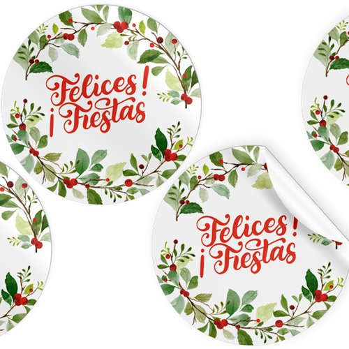 Etiquetas Regalo Adh. Rollo 250 Uds. Redondas Ø 40 Navidad Feliz Navidad Muerdago Etiquetas Regalo Adh. Rollo 250 Uds. Redondas Ø 40 Navidad Feliz Navidad Muerdago