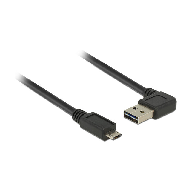 DeLOCK Cable USB 2.0 Tipo-A angular a Micro-B, 2 m, Negro DeLOCK Cable USB 2.0 Tipo-A angular a Micro-B, 2 m, Negro