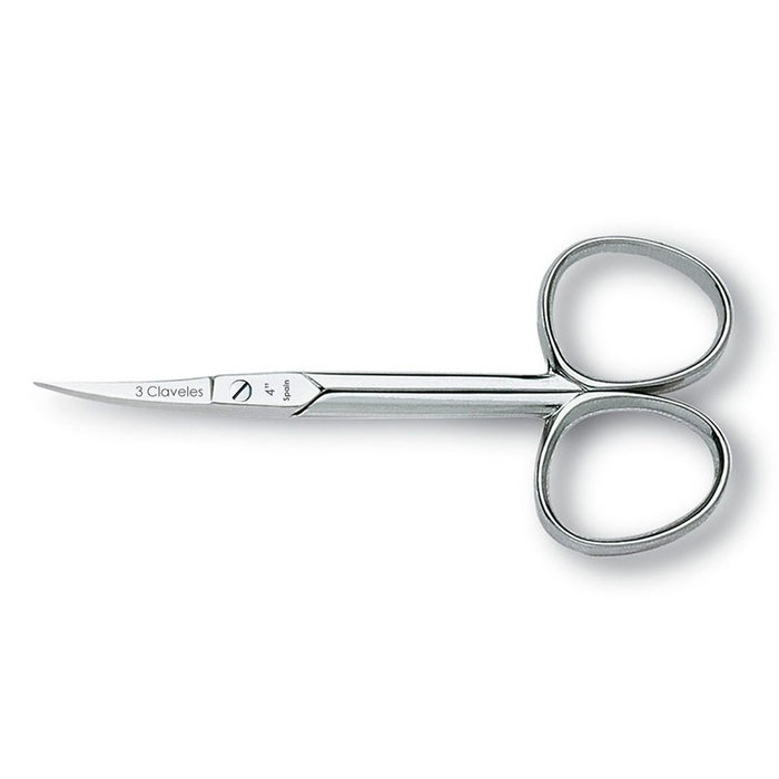 Tres Claveles Tijera Cuticula Curva 4" D 3C Acero Carbono Forjada en Caliente