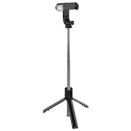 Be Mix Palo Selfie Trípode con LED Control Remoto, Extensible hasta 60 cm y Rotación 360°