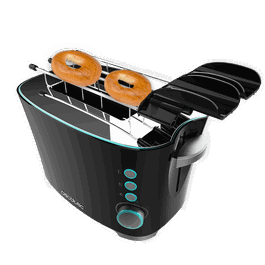 Cecotec Toast&Taste Double B Tostadora de 2 rebanadas, Negro y Acero Inoxidable