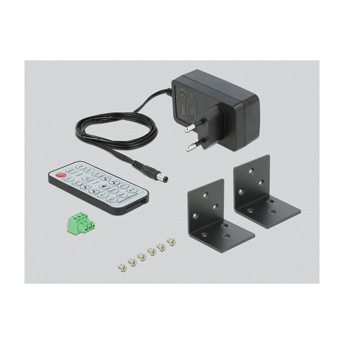 DeLOCK KVM 4 en 1 Multiview Switch 4x HDMI con USB 2.0, Metal Negro, 60 Hz, Resolución Full HD 1080p, Incluye Mando a Distancia y Adaptador