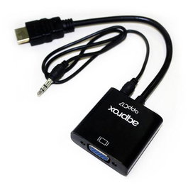 APPROX Adaptador HDMI a VGA con Audio APPC17 Negro