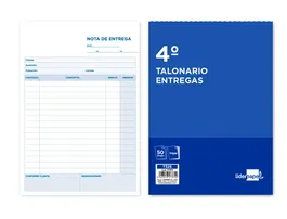 Liderpapel Talonario Entregas T326 con 2 Copias en Tamaño Cuarto Natural 144x210 mm