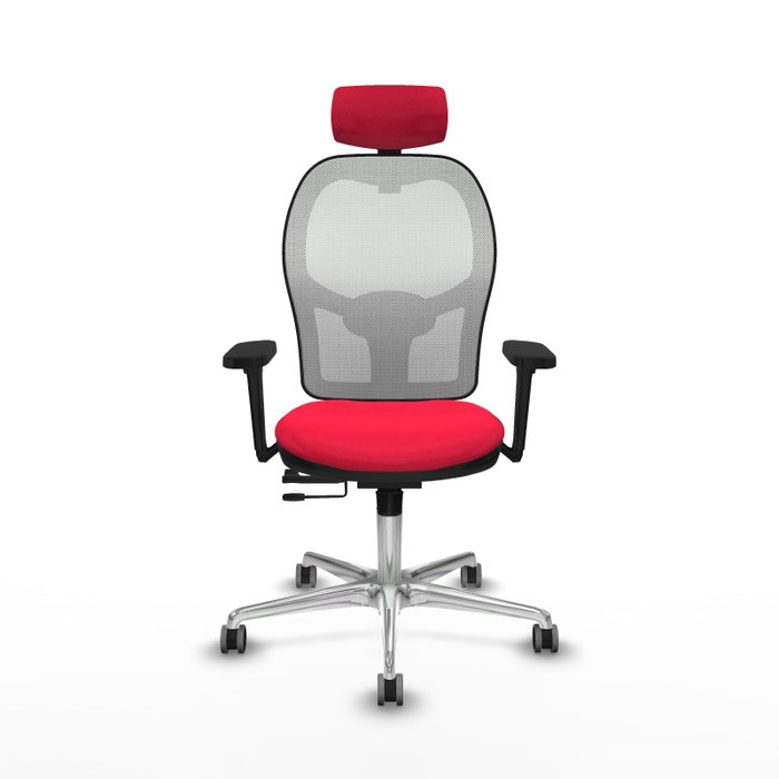 PIQUERAS Y CRESPO Silla de oficina Jorquera con mecanismo Sincro/Traslack Rojo y Blanco