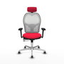 PIQUERAS Y CRESPO Silla de oficina Jorquera con mecanismo Sincro/Traslack Rojo y Blanco