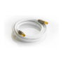 PYTHON® Series Cable de antena para TV IEC/Coaxial, chapado en oro, 1m, blanco
