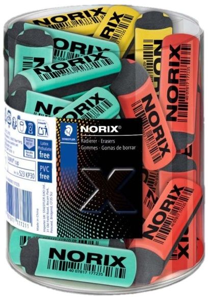 Staedtler Norix Goma de borrar, colores surtidos