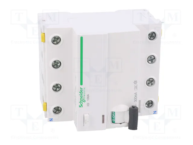 SCHNEIDER ELECTRIC Interruptor diferencial ACTI9 100A 300mA 4 polos SCHNEIDER ELECTRIC Interruptor diferencial ACTI9 100A 300mA 4 polos
