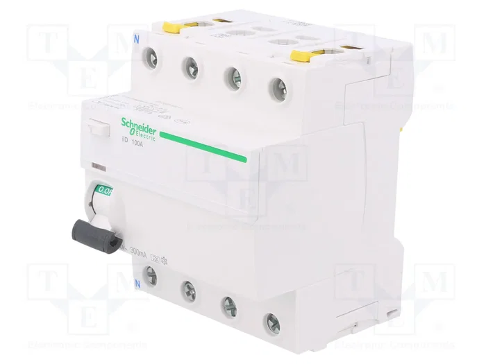 SCHNEIDER ELECTRIC Interruptor diferencial ACTI9 100A 300mA 4 polos SCHNEIDER ELECTRIC Interruptor diferencial ACTI9 100A 300mA 4 polos