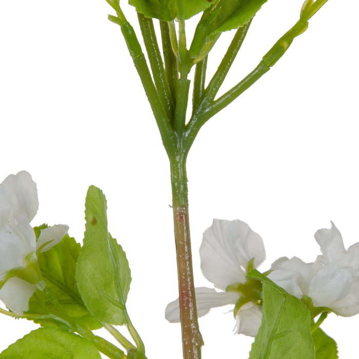 Rama Flores Blanco Pvc Jardín 40 cm (Set de 24)