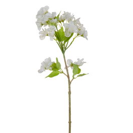 Rama Flores Blanco Pvc Jardín 40 cm (Set de 24)