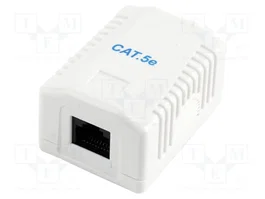 GEMBIRD Enchufe de pared RJ45 Cat 5e Blanco