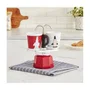 Bialetti Cafetera Italiana Moka MAGRITTE Mini-Espresso para 2 Tazas, Acero Inoxidable, Color Rojo, BIA8006363030458