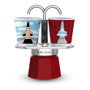Bialetti MINI EXPRESS Set Magritte Rojo con 2 tazas de café