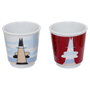 Bialetti Mini Express Magritte - Cafetera italiana con 2 tazas Rojo/Plata