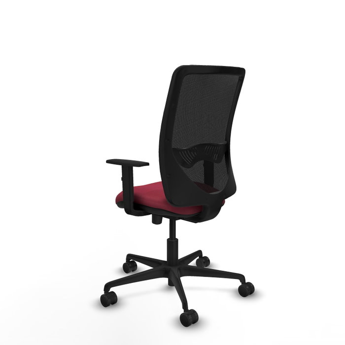 PIQUERAS Y CRESPO Silla de oficina Zulema con mecanismo Sincro/Traslack, Tela Granate y Malla Negra PIQUERAS Y CRESPO Silla de oficina Zulema con mecanismo Sincro/Traslack, Tela Granate y Malla Negra