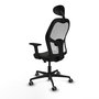 PIQUERAS Y CRESPO Silla de oficina Jorquera con mecanismo Sincro/Traslack, Negro y Blanco