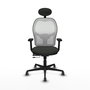 PIQUERAS Y CRESPO Silla de oficina Jorquera con mecanismo Sincro/Traslack, Negro y Blanco