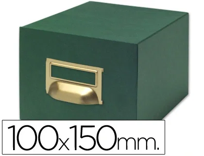 Liderpapel Fichero fichas tela verde 1000 fichas n.3 tamaño 100x150 mm Liderpapel Fichero fichas tela verde 1000 fichas n.3 tamaño 100x150 mm