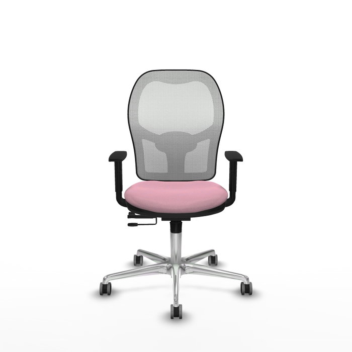PIQUERAS Y CRESPO Silla de oficina Jorquera Rosa y Blanca con Mecanismo Sincro/Traslack PIQUERAS Y CRESPO Silla de oficina Jorquera Rosa y Blanca con Mecanismo Sincro/Traslack