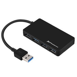 Phoenix Technologies Hub USB 4 Puertos USB 3.1 Gen1, SuperSpeed hasta 5 Gbps, Compatible con USB 3.0/2.0/1.1, Ampliación de Conectividad Plug & Play para PC y Portátil