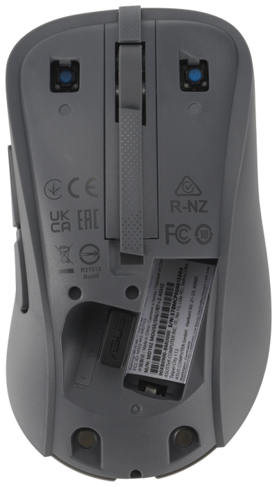 Asus MD102 V2 Ratón Inalámbrico Bluetooth y RF 1600 DPI Gris Oscuro