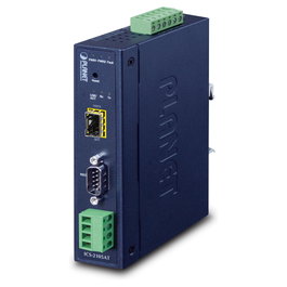 Planet Convertidor Industrial RS-232 -422 -485 a IP con 1x COM y 1x 100Base-FX SFP