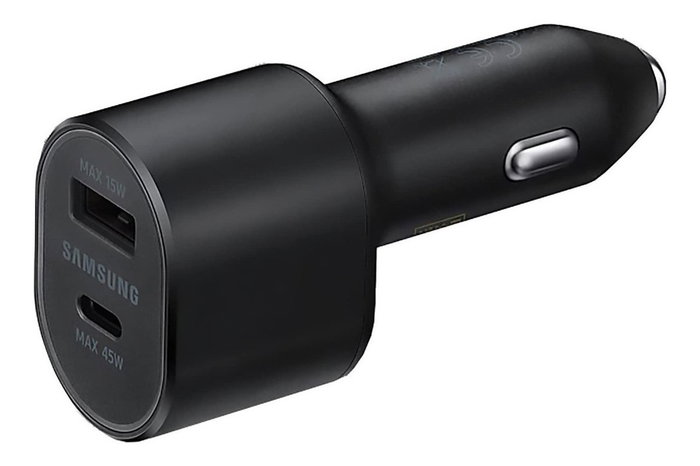 SAMSUNG Cargador de coche EP-L5300XBEGWW con USB-C y carga rápida, Negro