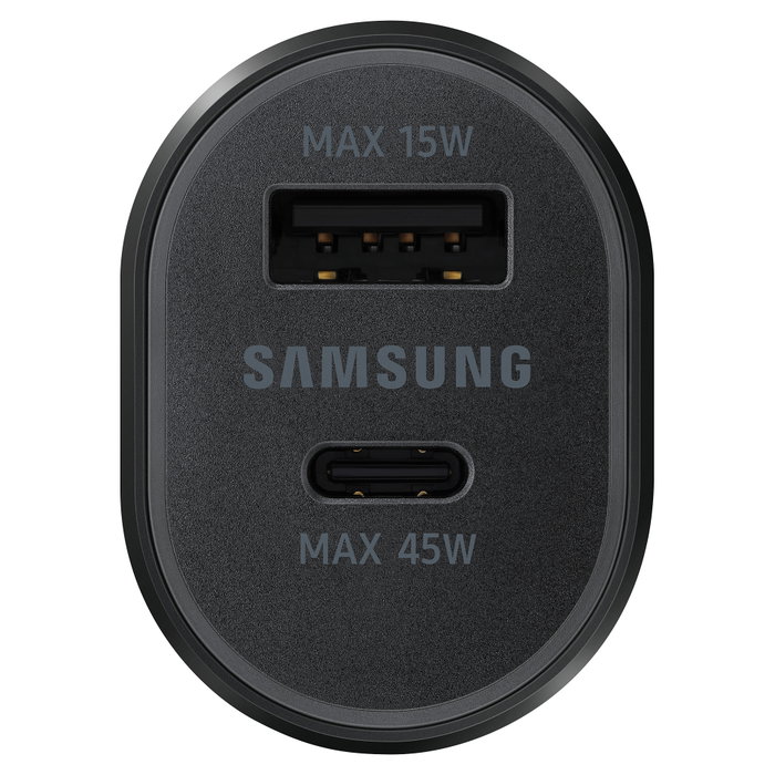 SAMSUNG Cargador de coche EP-L5300XBEGWW con USB-C y carga rápida, Negro