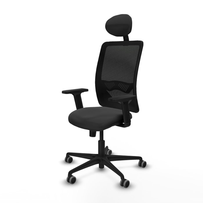 PIQUERAS Y CRESPO Silla de oficina Zulema con mecanismo Sincro, Gris oscuro y Negro PIQUERAS Y CRESPO Silla de oficina Zulema con mecanismo Sincro, Gris oscuro y Negro