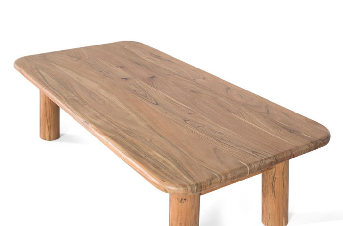 GINER Y COLOMER Mesa de Centro Rectangular en Madera de Mango Natural 37cm GINER Y COLOMER Mesa de Centro Rectangular en Madera de Mango Natural 37cm