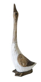 DKD Home Decor Figura de Oca en Madera Reciclada Envejecida