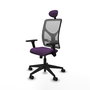 PIQUERAS Y CRESPO Silla de oficina Motilla con mecanismo Sincro, Morado y Gris