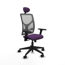 PIQUERAS Y CRESPO Silla de oficina Motilla con mecanismo Sincro, Morado y Gris
