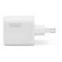 Digitus Cargador USB GaN 100W, Cargador Rápido 3 Puertos (2 USB-C, 1 USB-A), Interior, 100-240V, Blanco, Compatibilidad Universal, Protección