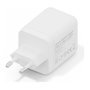 Digitus Cargador USB GaN 100W, Cargador Rápido 3 Puertos (2 USB-C, 1 USB-A), Interior, 100-240V, Blanco, Compatibilidad Universal, Protección