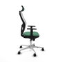 PIQUERAS Y CRESPO Silla de oficina Jorquera con mecanismo Sincro, Verde esmeralda y Blanco