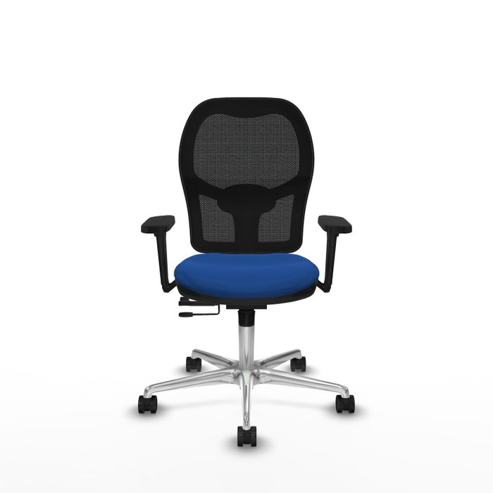 PIQUERAS Y CRESPO Silla de oficina Jorquera con mecanismo Sincro/Traslack Azul y Negro