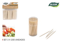 Algon Set de 18 Packs de 200 Palillos Higiénicos Rojos de 20x65mm